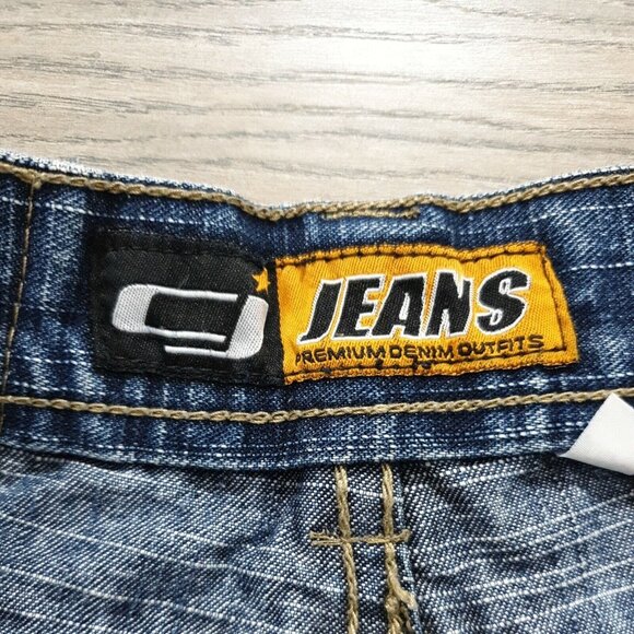 CJ Mens Jeans 36 Waist (ALTERED To 26 Inseam) Denim Medium Wash Wide Leg Blue - Picture 6 of 11